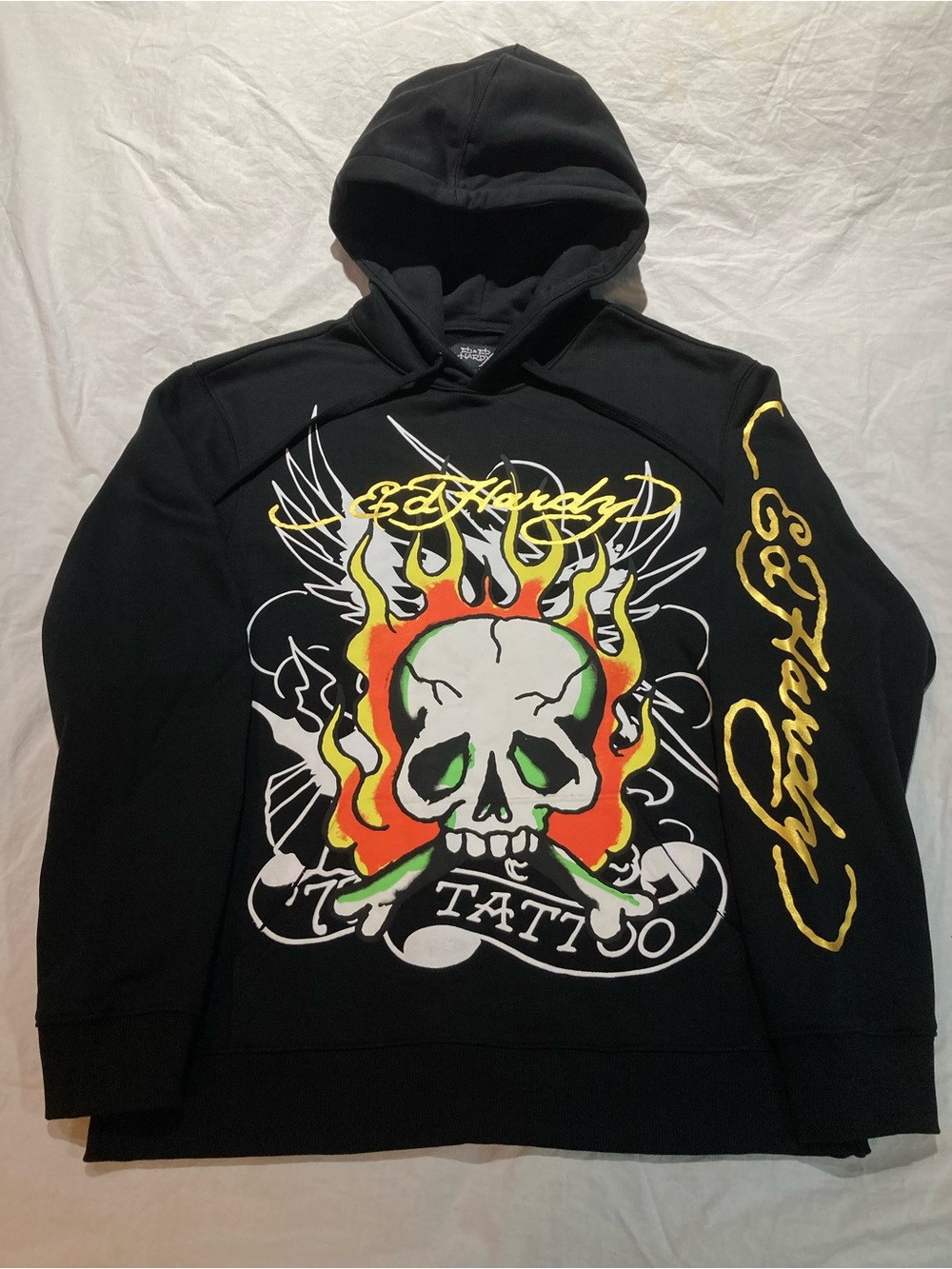 Ed Hardy Tattoo pullover hoodie, Men’s size medium, NWT!